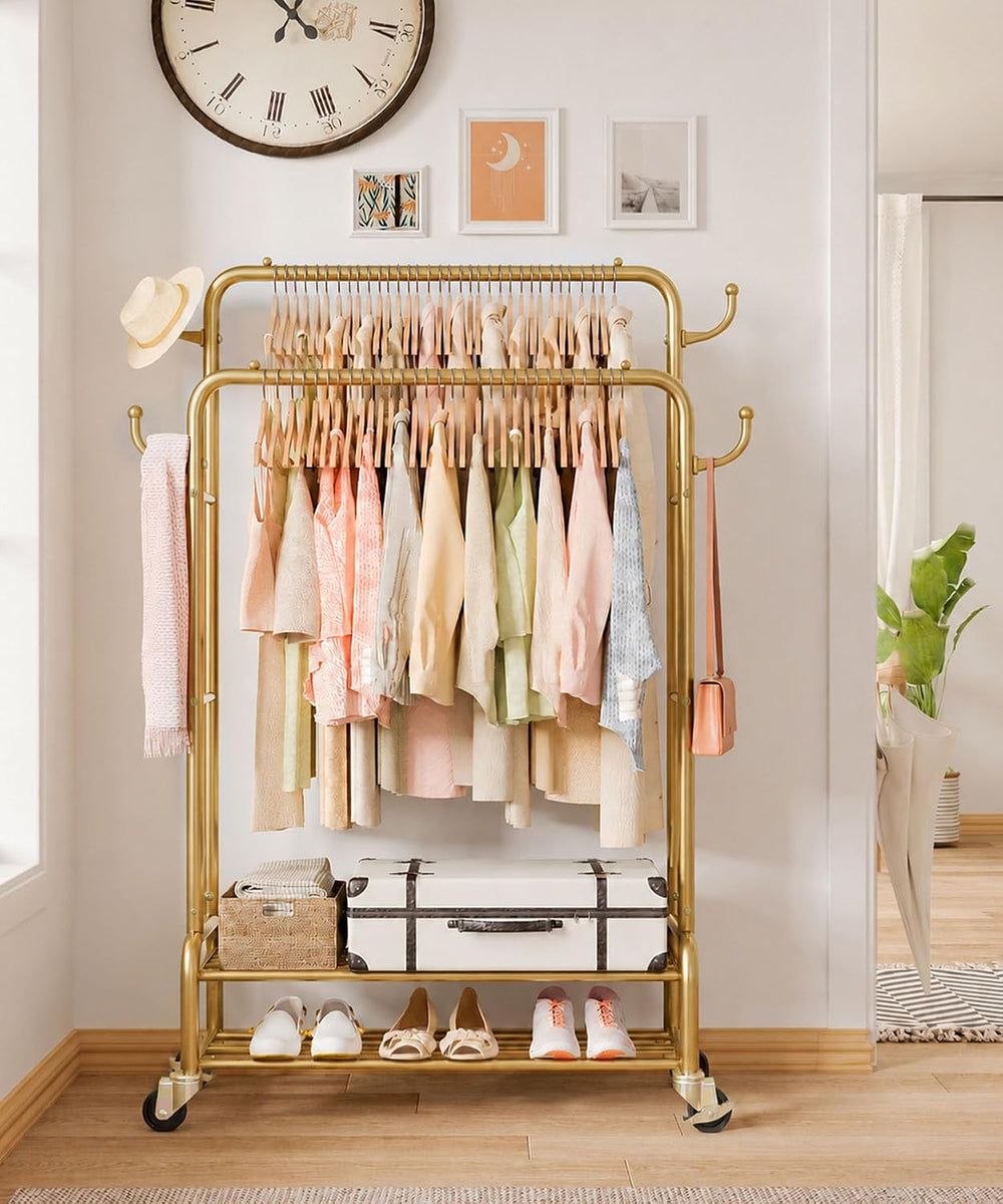 Homde Sturdy Garment Rack for Bedroom: 265 lbs Heavy Duty Clothes Organizer