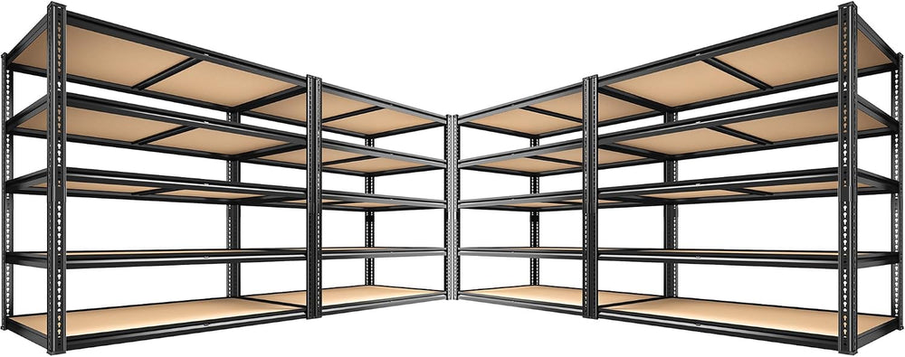 ROOMFAVE 40" W Storage Shelves 5 Tier Garage Shelving 2350LBS, 4PCS