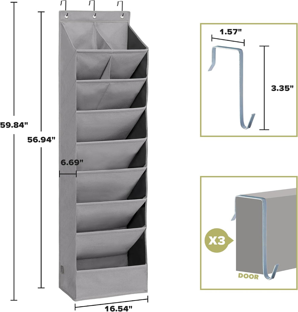 Over Door Organizer with 10 Extra Large Pockets, 23 Pairs Shoes Large Capacit...