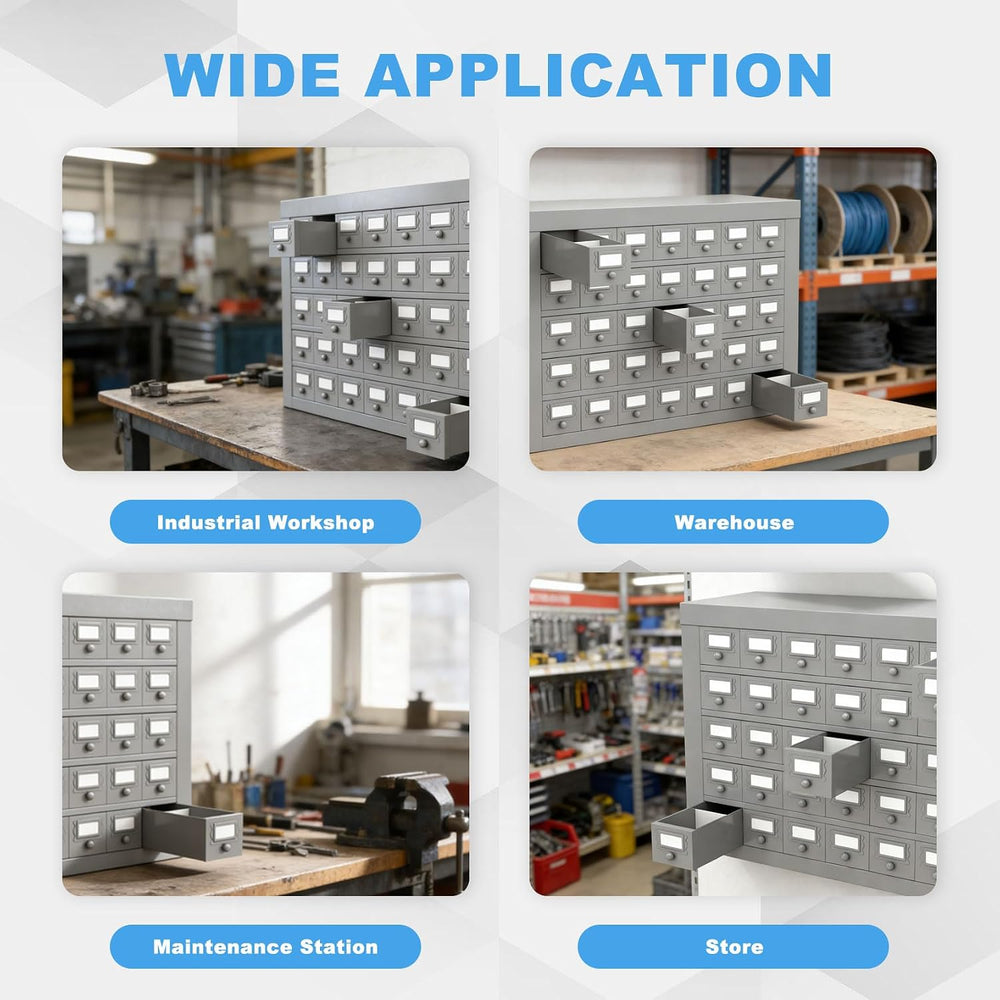 50 Drawer Steel Parts Storage Cabinet With Dividers For Organizing Hardware