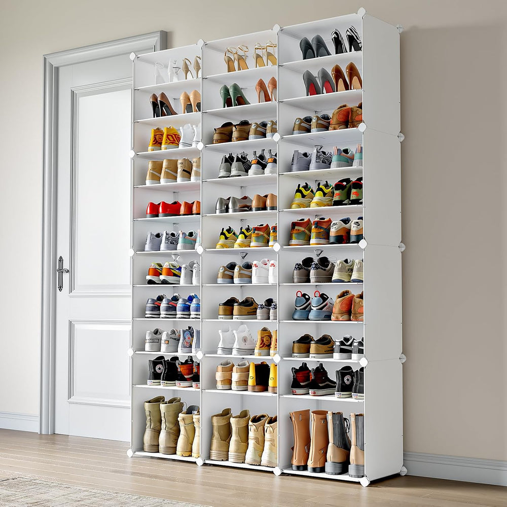 MAGINELS 72 Pairs Shoe Rack Organizer,Shoes Storage Cabinet,Shoe Closet Stora...