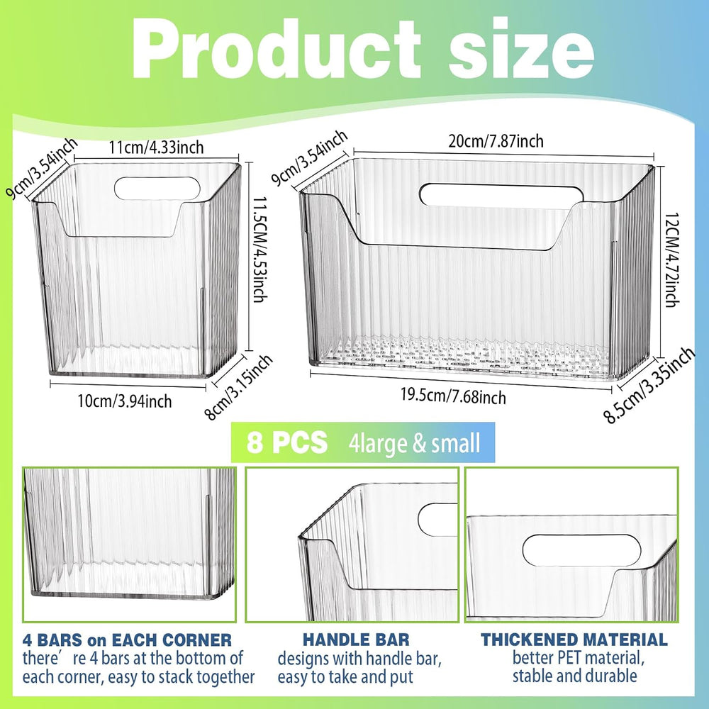 SiliFine 8 Pcs Cabinet Door Organizer Bin Wall Mount Organizer,3.94''...