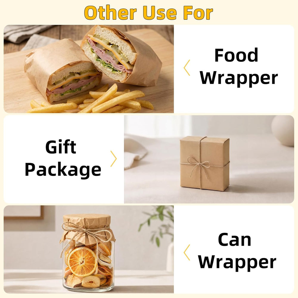 EcoDispose 12"x12" Pre-Cut Grease Resistant Deli Parchment Paper, 1...