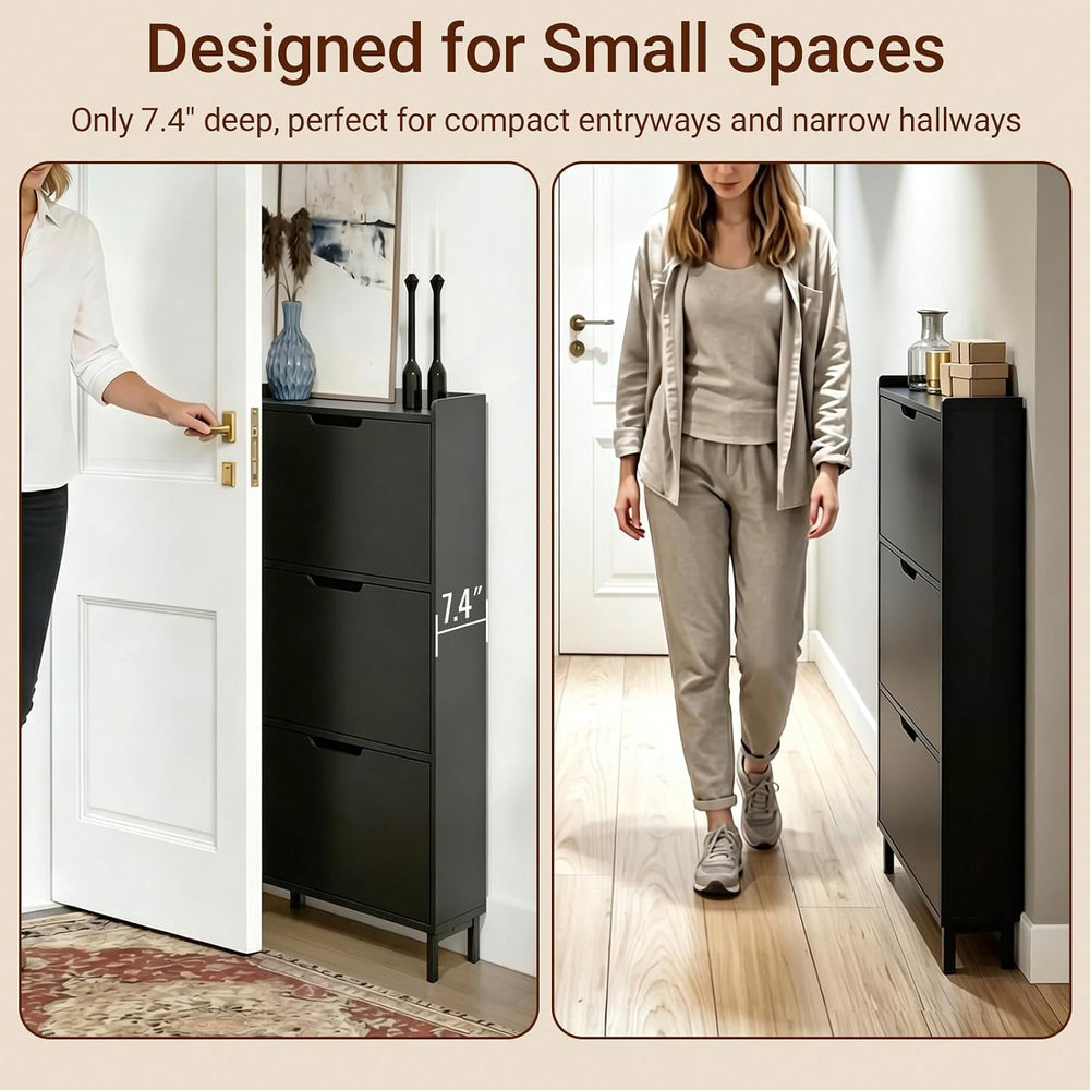 Haotian Slim Shoe Cabinet Entryway