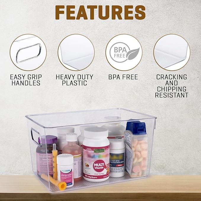Clear Plastic Storage Bins