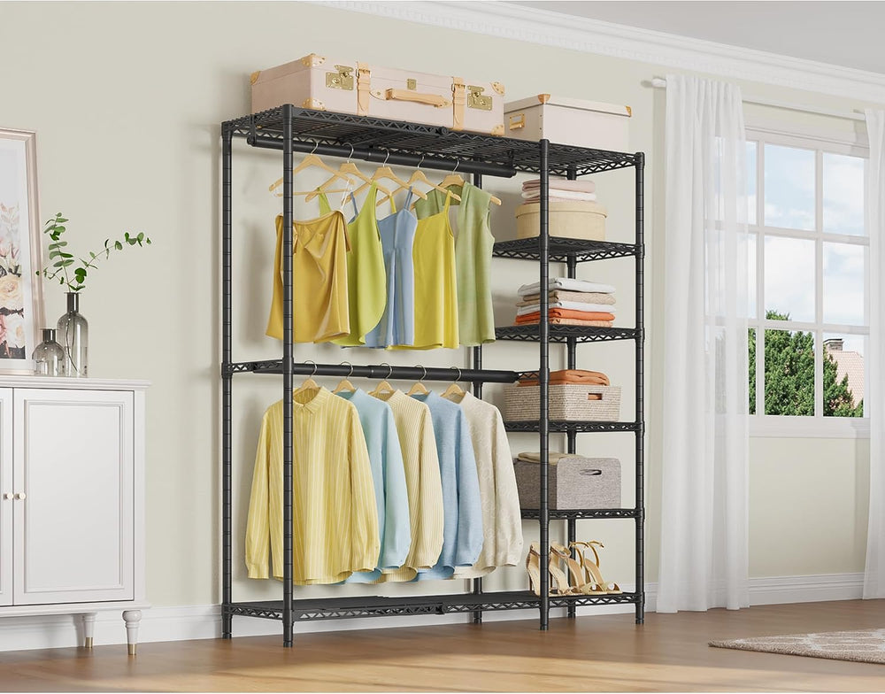 VIPEK X2 Expandable Clothes Rack Portable Closet Organizer System Black
