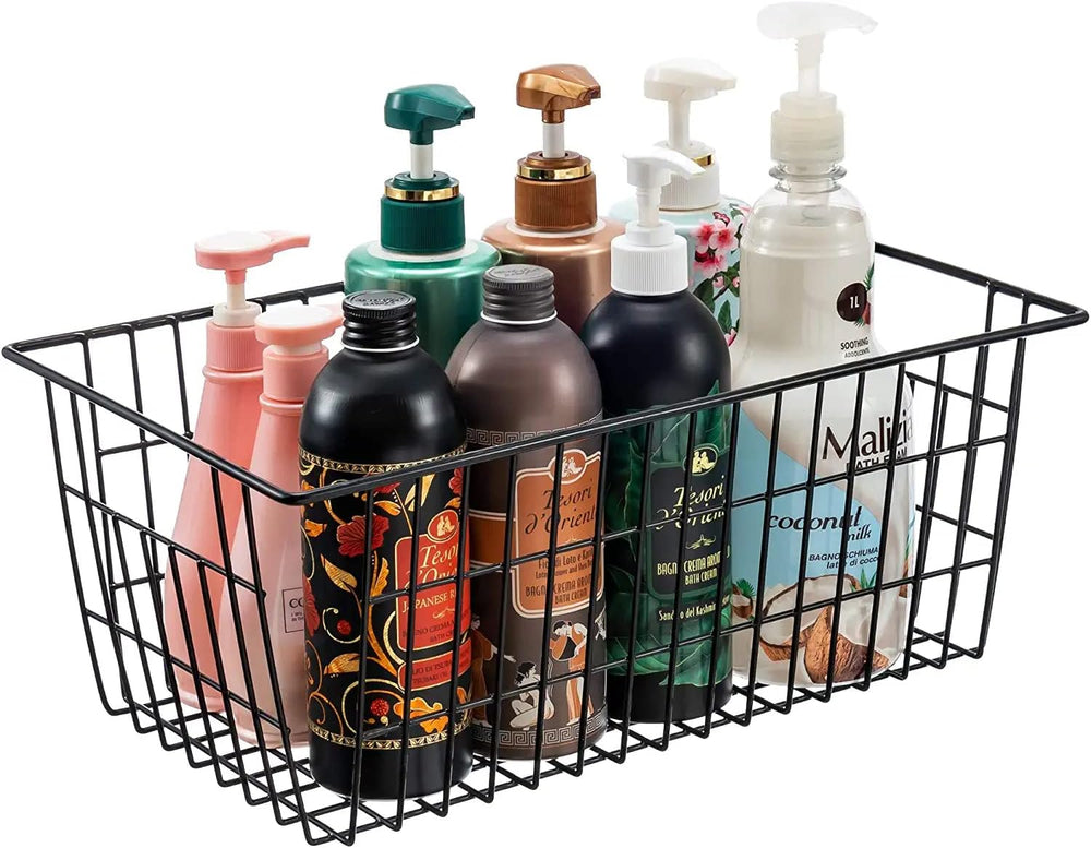 15.2" Metal Wire Baskets for Organizing 6 Pack, Household Pantry Storage...
