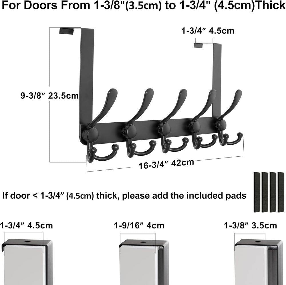 Dseap Over Door Hook 2.0 - Upgraded Version - Simple-Assembly, Strong, Heavy-...