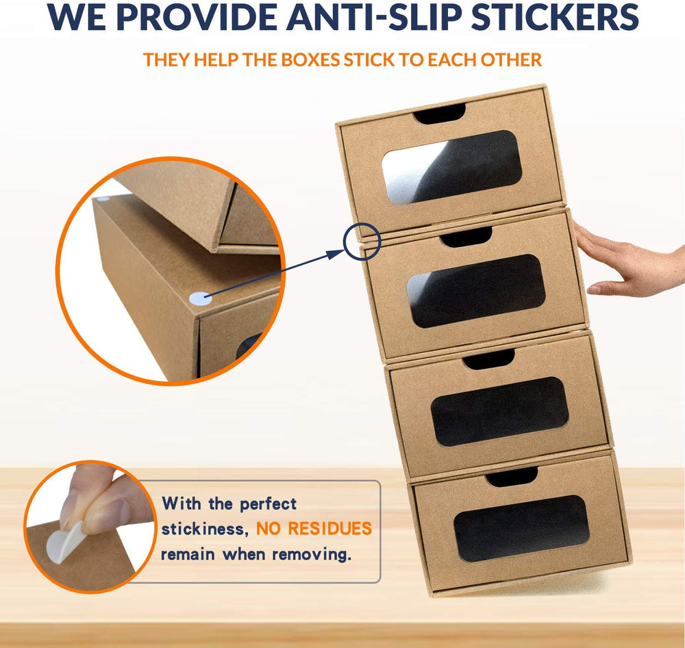Shoe Boxes Cardboard, 12 Pack, Big Size, Waterproof, Heavy Duty, Stackable Sh...