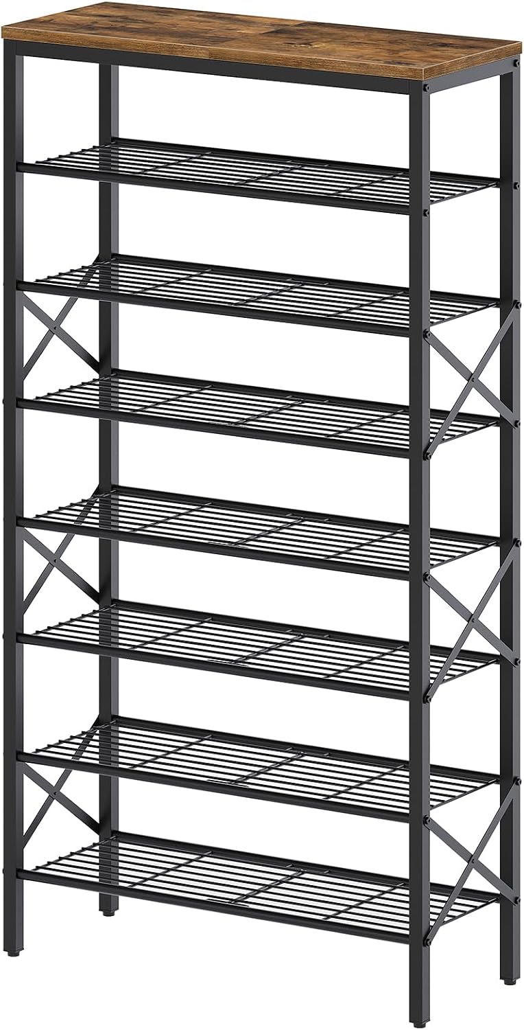 YATINEY 8 Tier Shoe Rack, Shoe Storage Organizer, Large Capacity Shoe Shelf H...