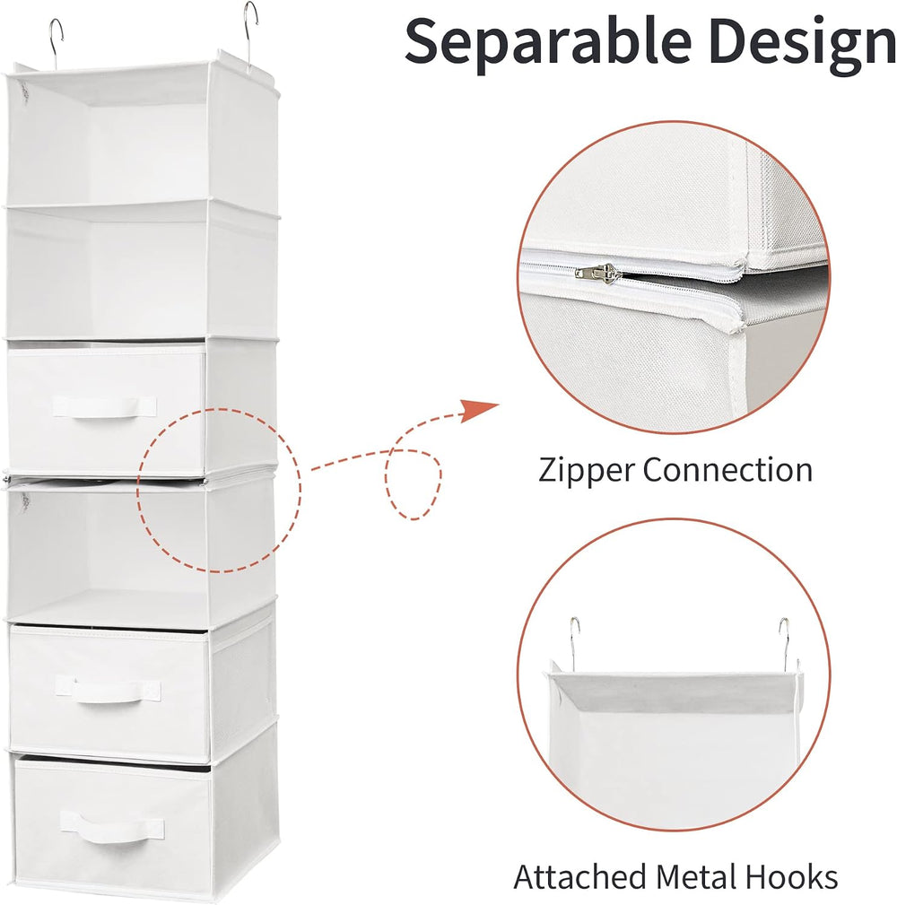 GRANNY SAYS Hanging Closet Organizer, 5 Drawers, 6 Shelves, 4 Pockets