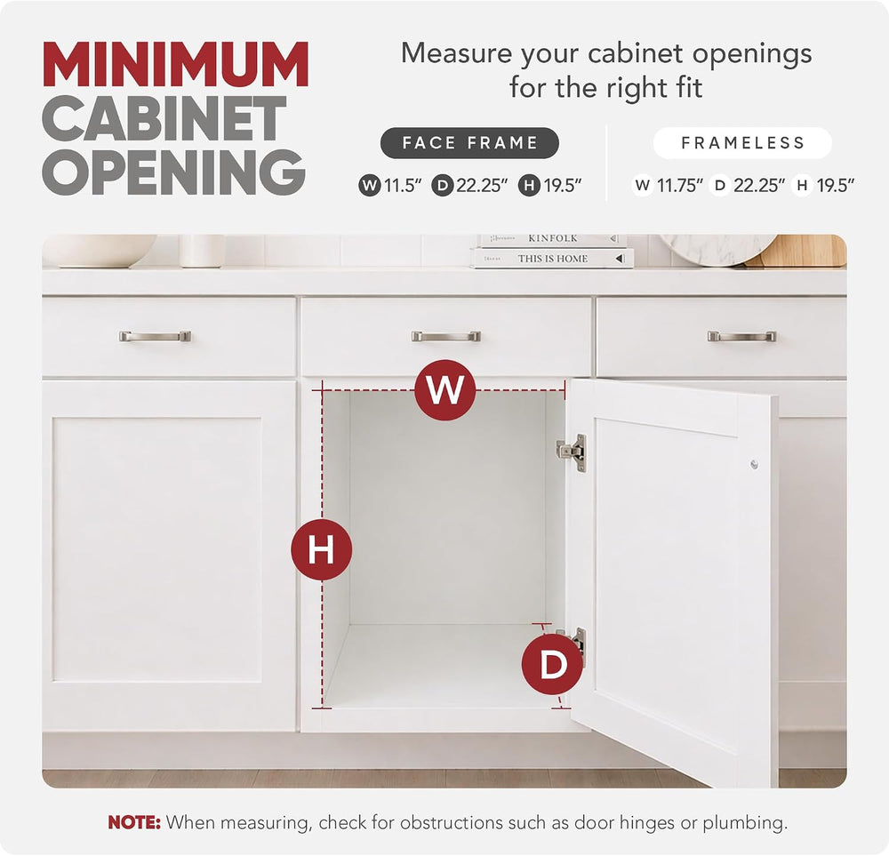 Rev-A-Shelf Pullout Organizer for Cabinets, Min Opening Width of 11.5"