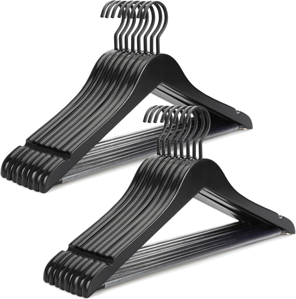 TOPIA HANGER Premium Wooden Hangers, Luxury Boutique Wood Hangers with Extra ...
