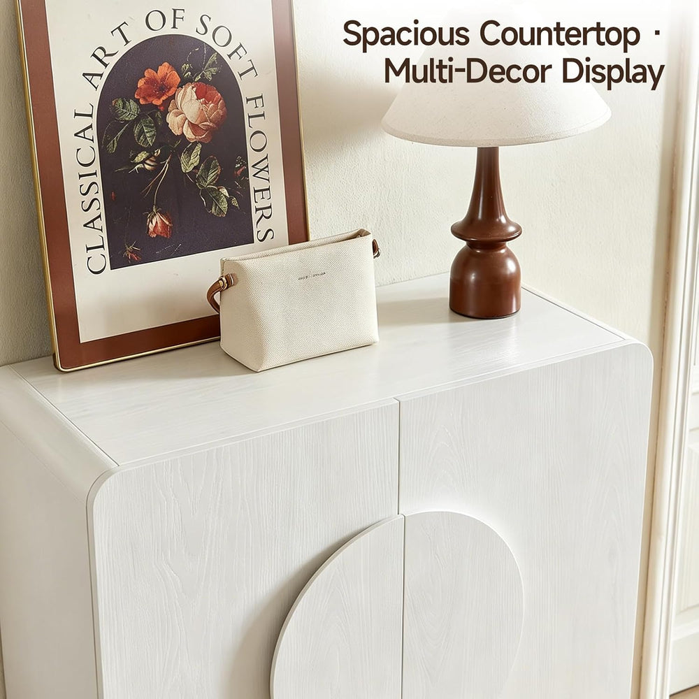 ONBRILL Shoe Storage Cabinet,13.8" D x 31.6" W x 43.3" H, White