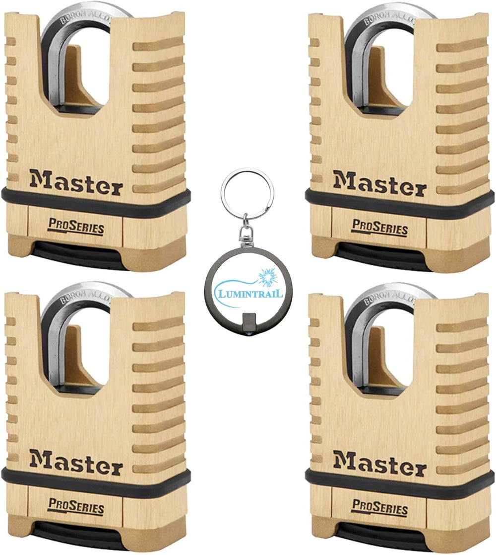 Master Lock 1177D 2-1/4in (57mm) Wide ProSeries Shrouded Brass Resettable Com...