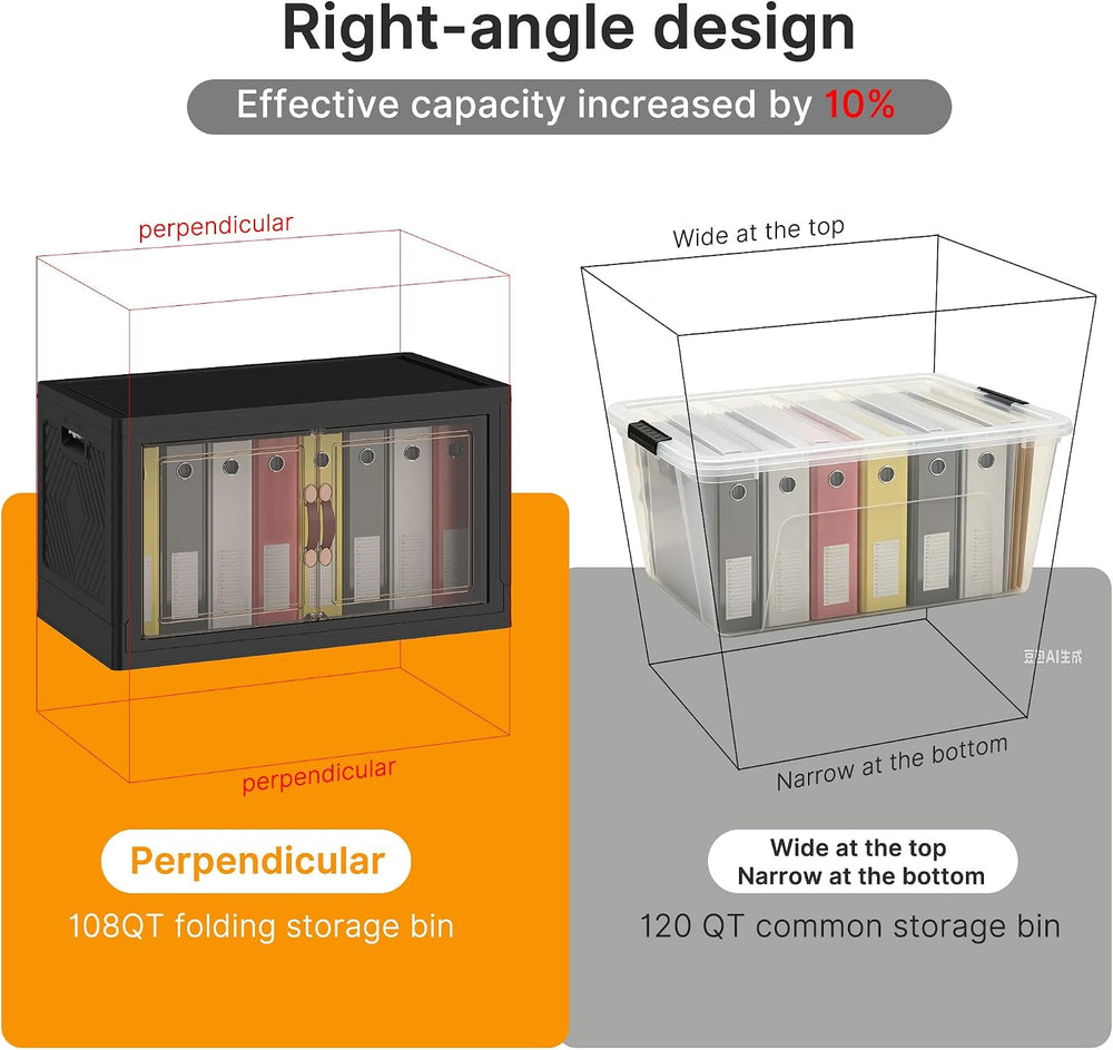 UAMFURI Stackable Storage Bins with Lids, 330QT Lockable Storage Cabinet