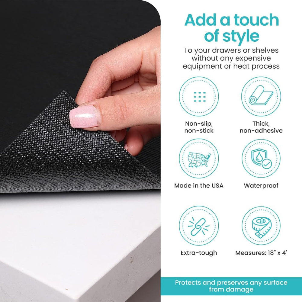 Con-Tact Brand Grip Premium Solid Shelf Liner, Thick and Non-Adhesive Drawer ...