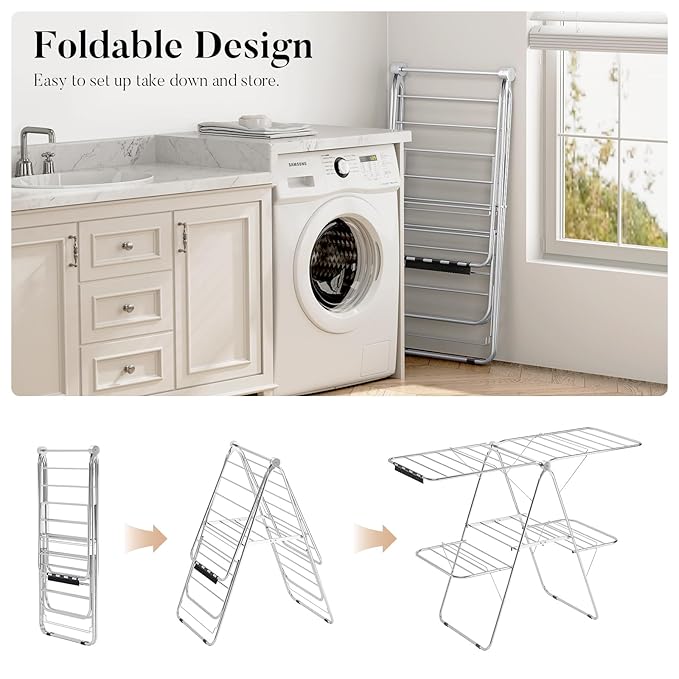 APEXCHASER Clothes Drying Rack