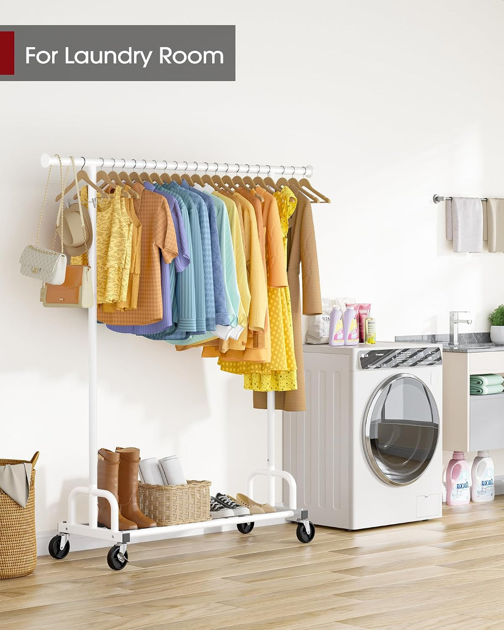 Sakugi Clothes Rack - Large-Capacity Clothing Racks for Hanging Clothes with ...