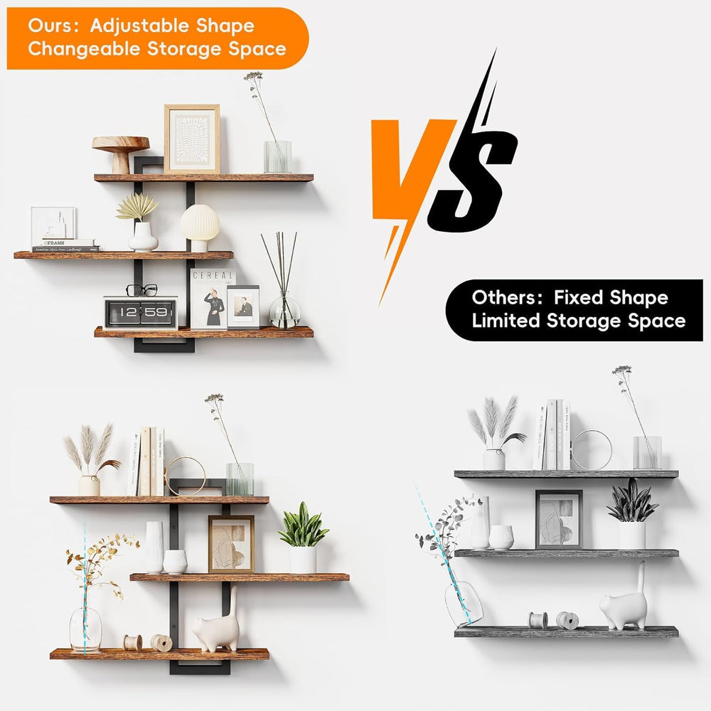 Homode Floating Shelves for Wall, Wood Wall Shelves for Bathroom
