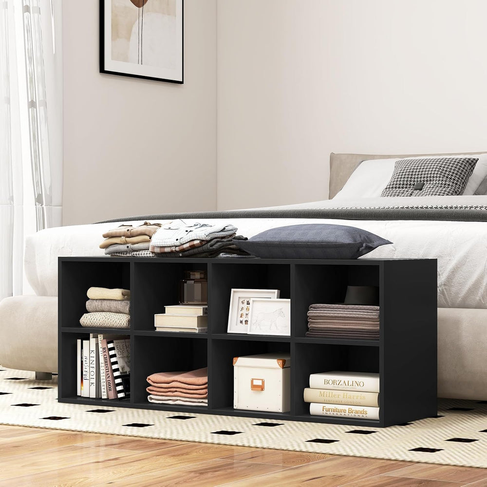 GIANTEX Shoe Bench 8 Cubes, 40" Entryway Bench with Storage, 8-Cubby Sho...