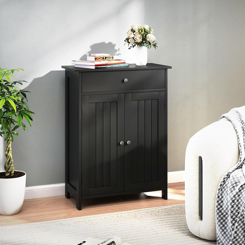 GIANTEX Storage Cabinet, Freestanding Bathroom Cabinet with 2 Doors, 1 Drawer...