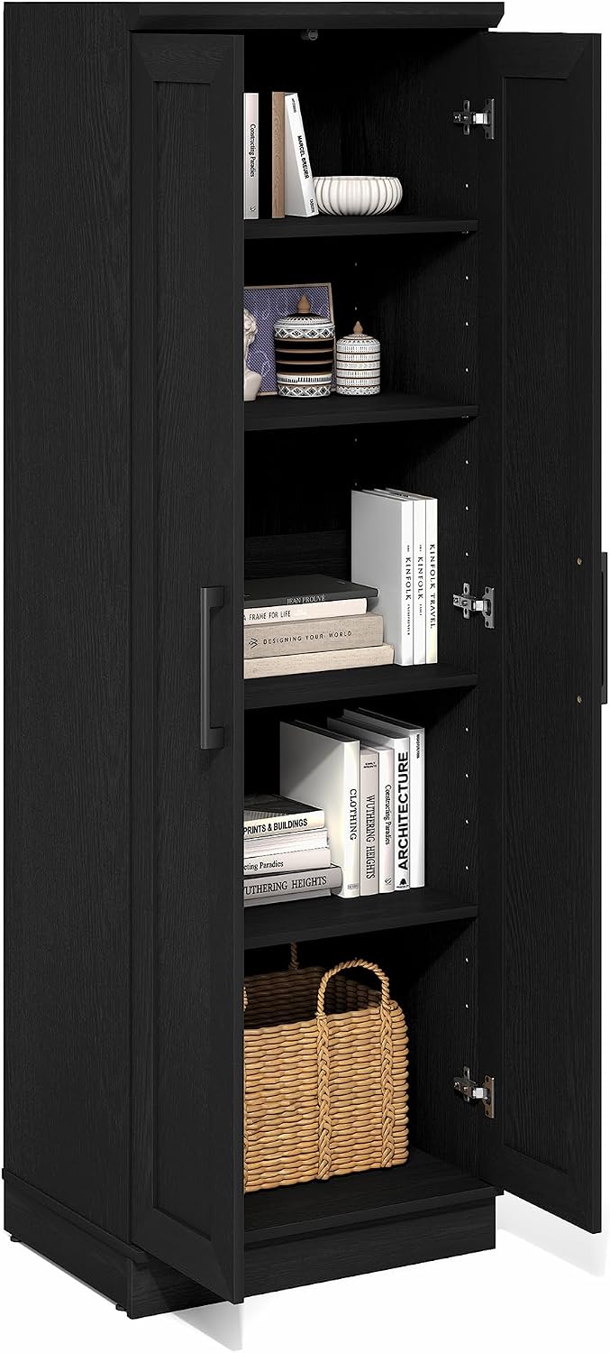 Furinno Robin Storage Cabinet, 5-Tier Pantry Cabinet with Adjustable Shelves,...