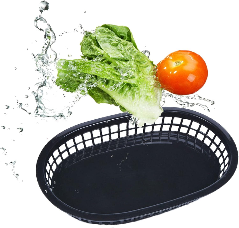 40 Pack Fast Food Baskets, Reusable Deli Fast Food Storage Basket, 10.5 x 7 I...