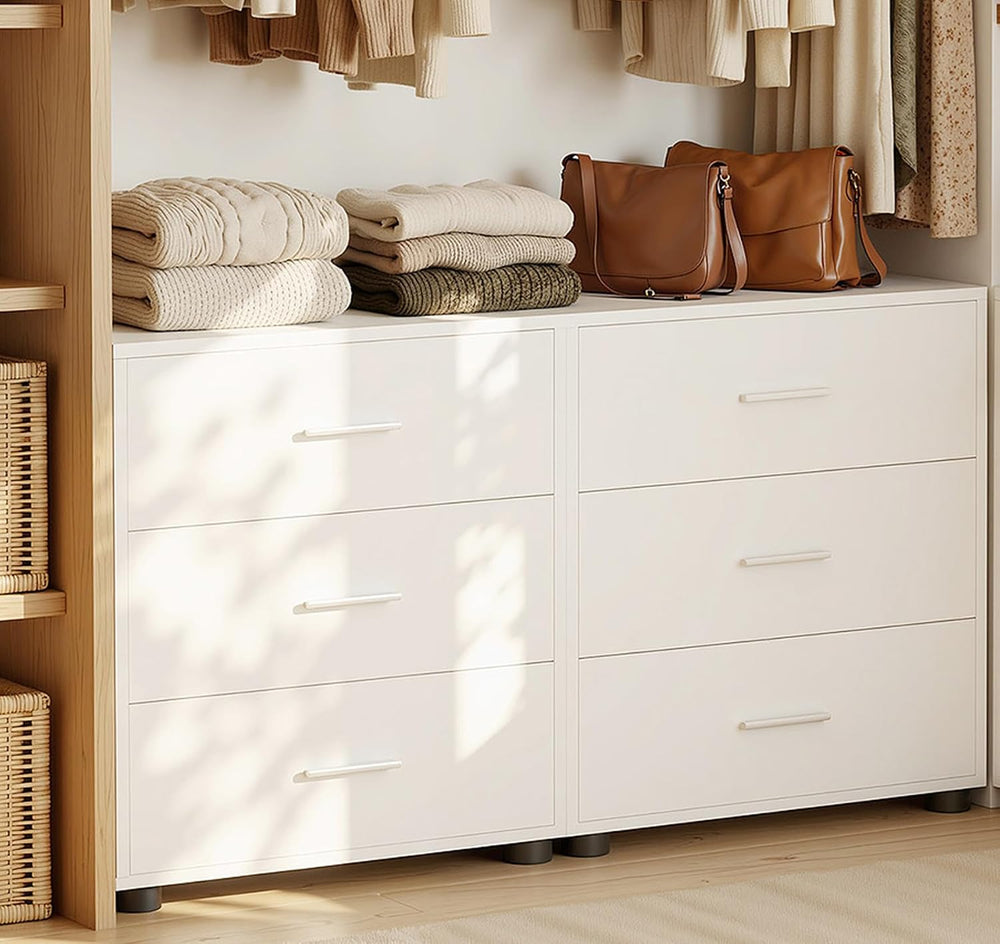 Aheaplus 21.7" Closet Drawers Set of 2, Wood Closet Organizers and Storage