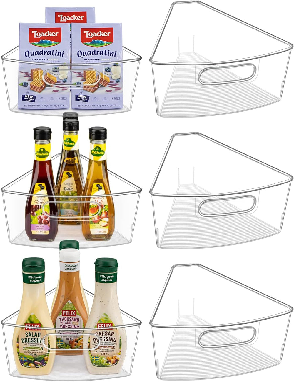 JEISSLIA Lazy Susan Cabinet Organizer Bins for 26"/ 28"/ 32" D...