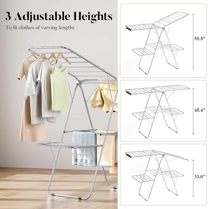 APEXCHASER Clothes Drying Rack