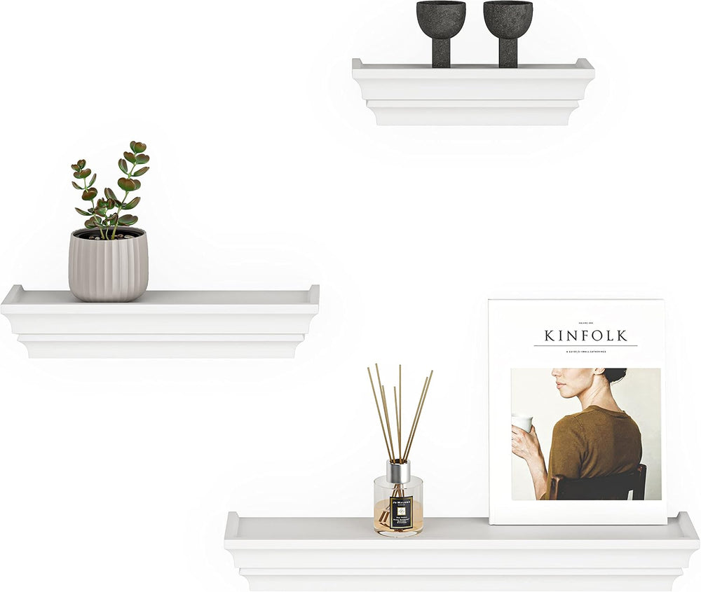 Ballucci Victorian Wall Ledge and Shelf, 12", 16", 24", Set of...
