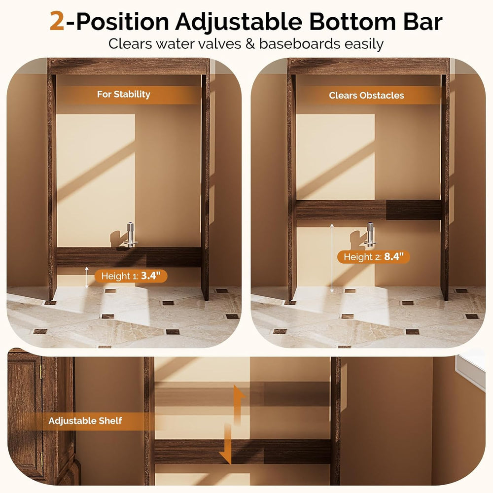 VINGLI Over The Toilet Storage Cabinet, Mid Century Modern Bathroom Organizer...