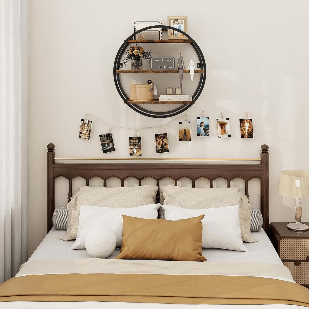 Circle Shelf Wall Decor, 3 Tier Decorative Round Wall Shelf
