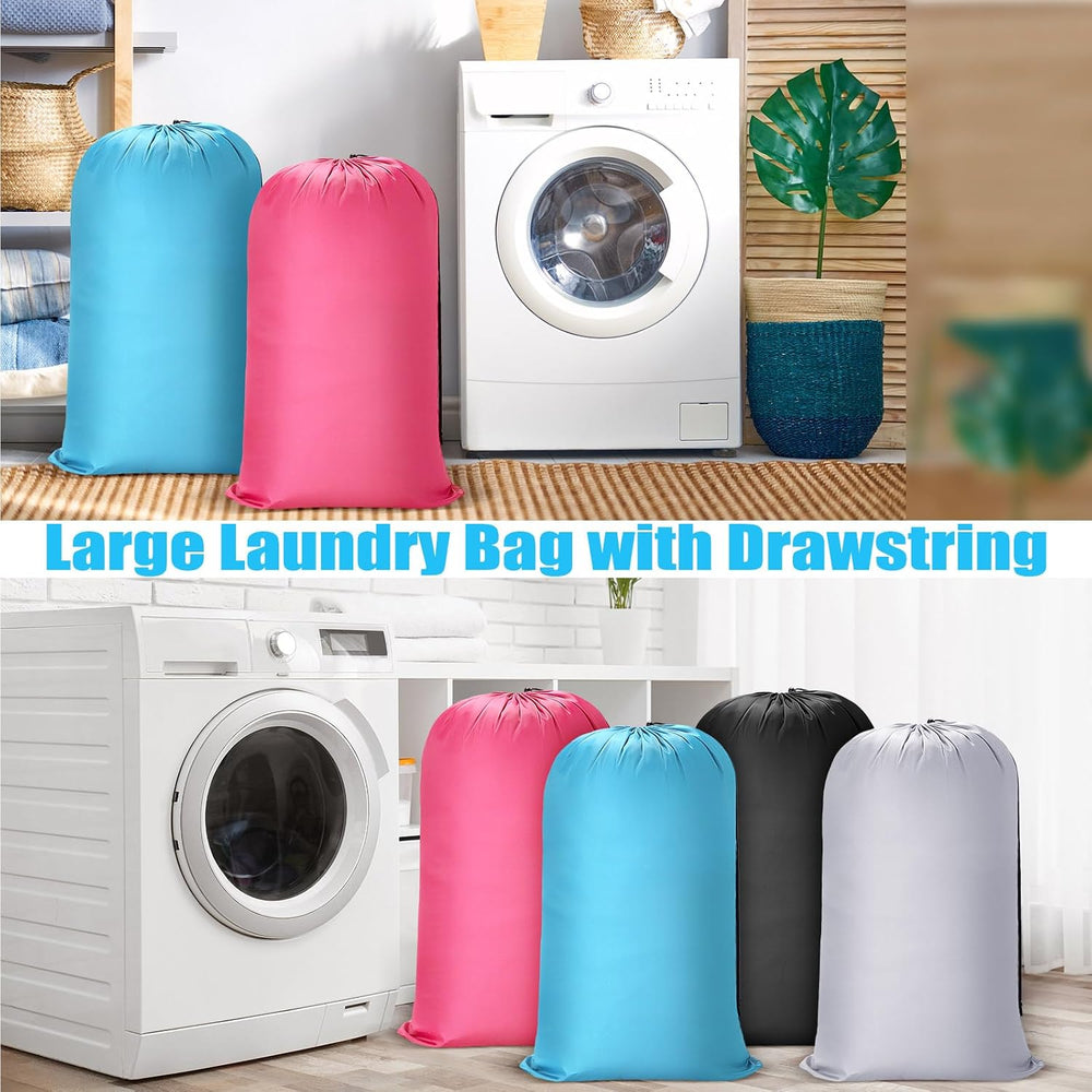Sanwuta 40 Pcs Large Laundry Bags Bulk,Black, Gray, Sky Blue, Pink