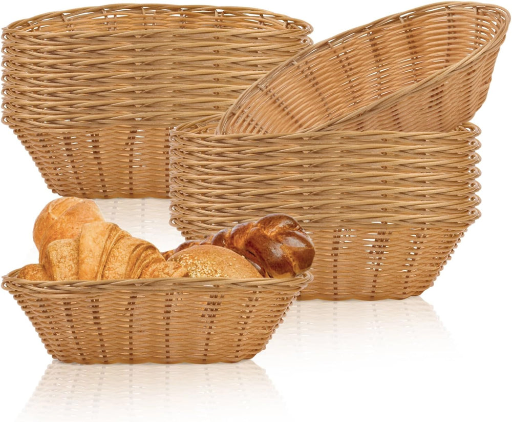 Plastic Oval Basket,16 Pack Small Fruit Bread Basket Food Storage Basket Bin ...