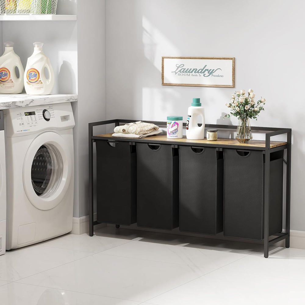Lifewit Laundry Hamper 4 Section, 168L Pull out Laundry Clothes Basket Organi...
