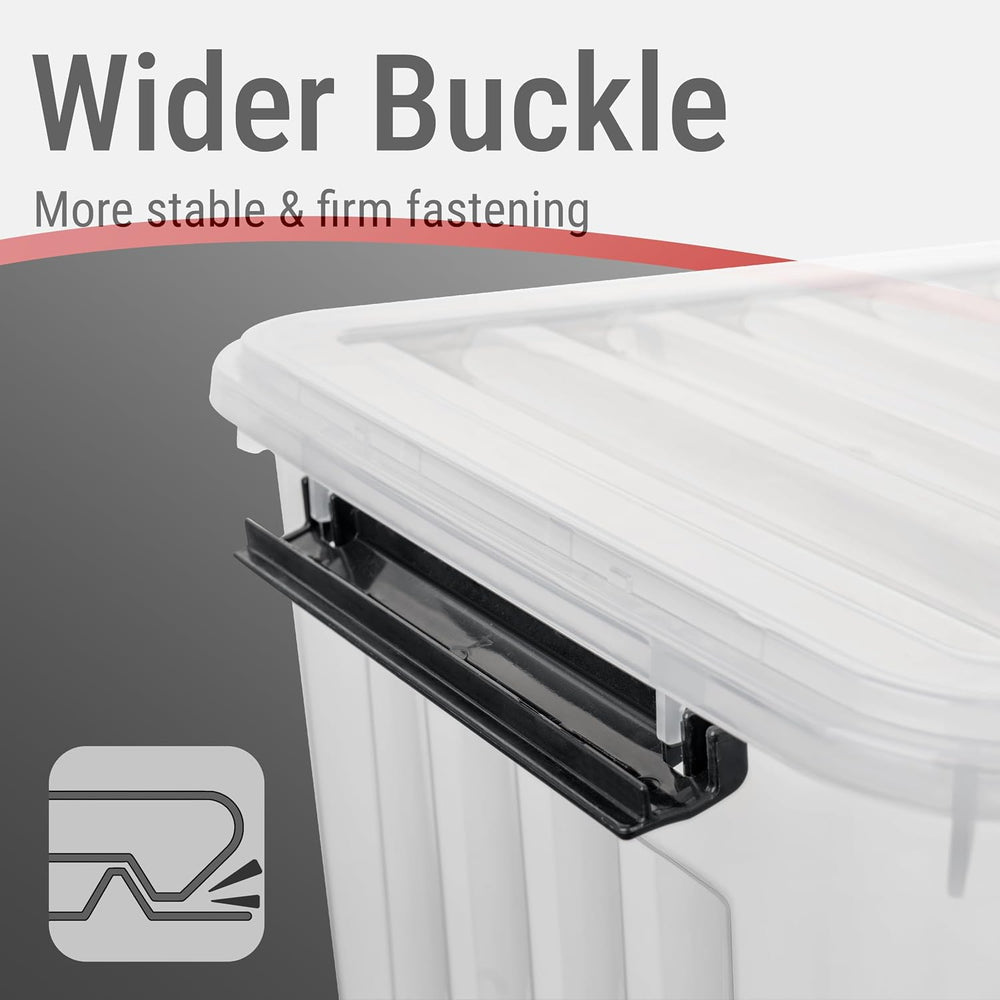 Cetomo 60Qt*6 Plastic Storage Bins with Lids, Storage Box with Wheel, Organiz...