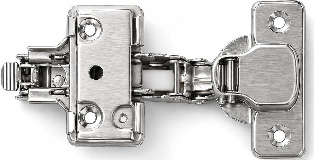 Berta, 100-Pack Half Overlay 110° Soft-Close Frameless Cabinet Hinges