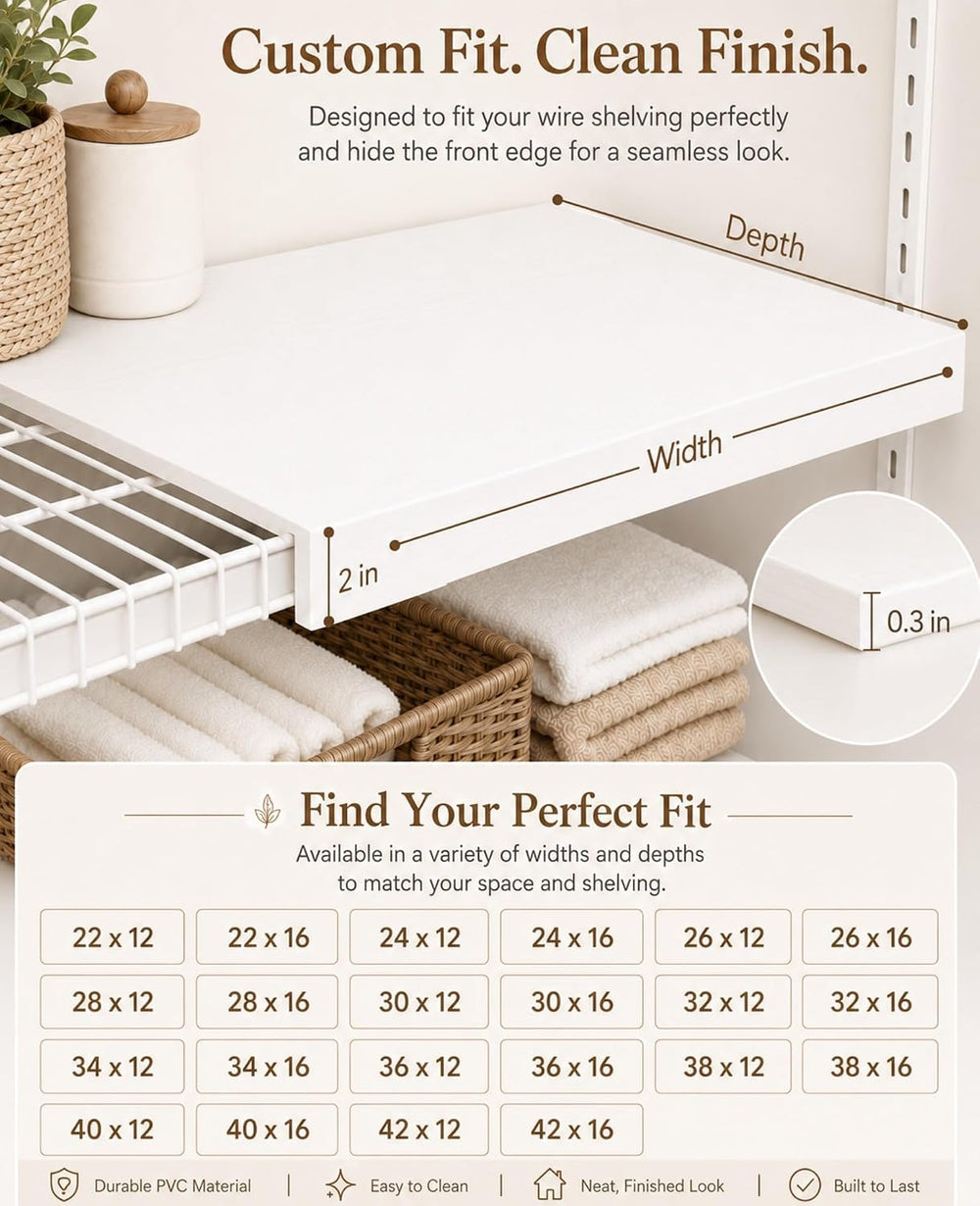 Wire Shelf Covers for Pantry Wire Rack Covers for Shelves 26X12-4PCS