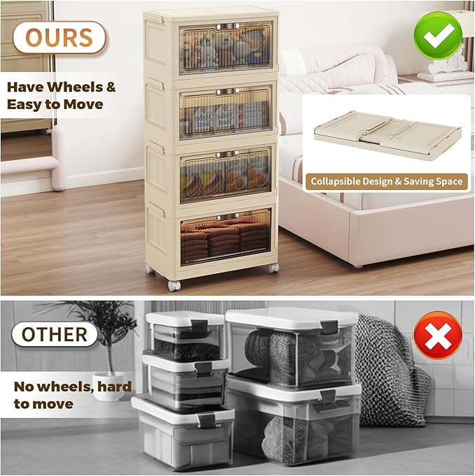 4 Tier - 48QT Storage Bins