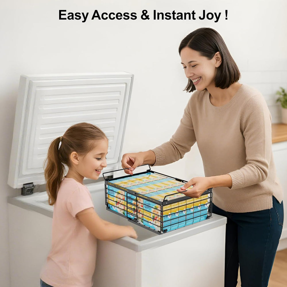 iSPECLE Freezer Organizer Bins - Adjustable Fits Chest Freezers 10-20 Cu Ft
