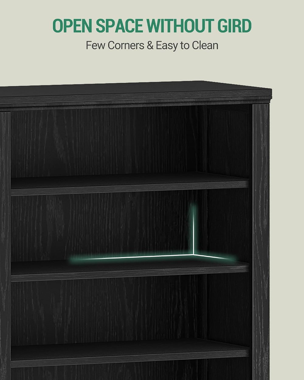 Hzuaneri Shoe Storage Cabinet,10 Tiers Farmhouse Tall Shoe Cubby Organizer