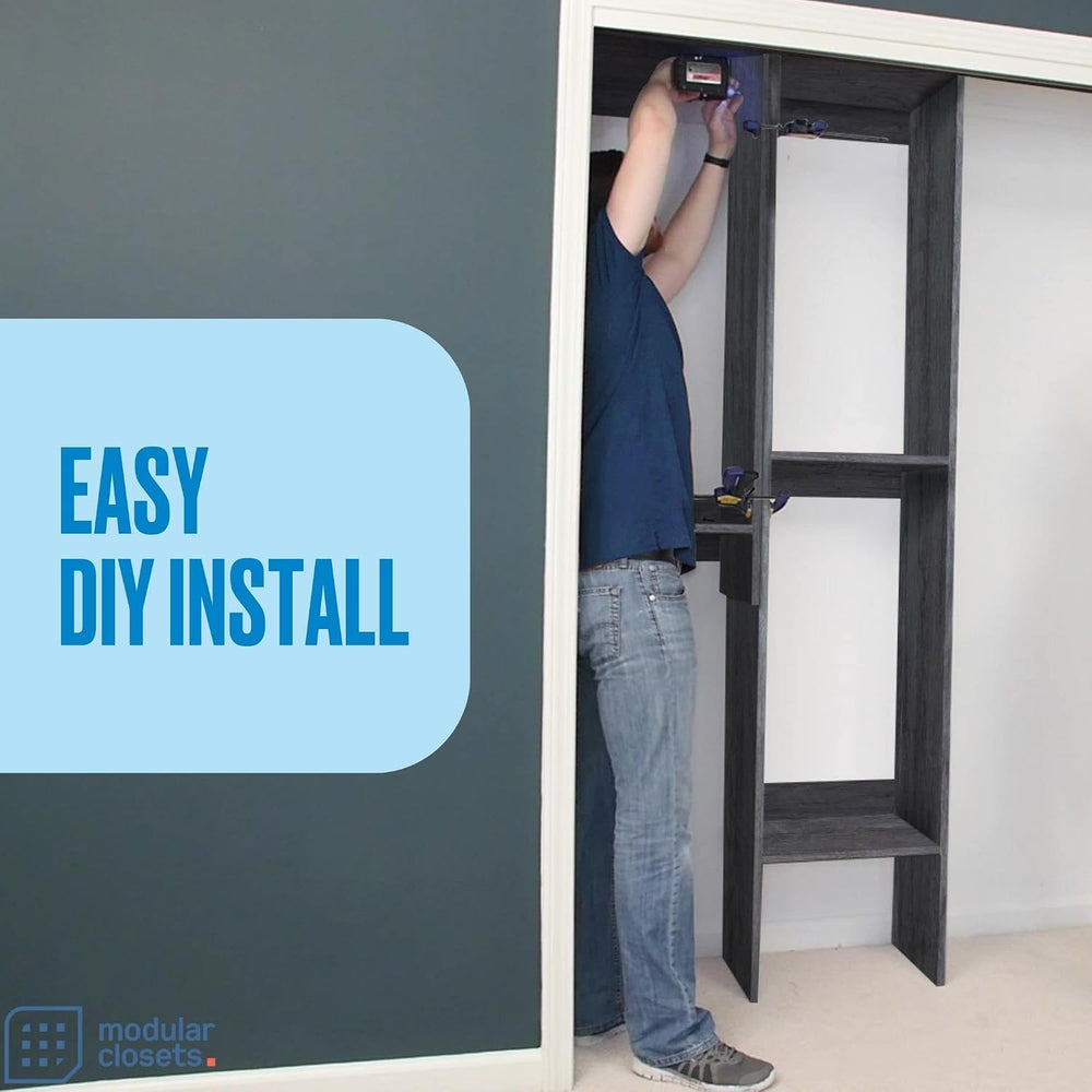 Medium Hanging Closet Unit - Modular Closet System For Hanging - Corner Close...