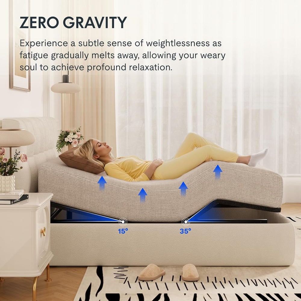 FLEXISPOT Adjustable Bed Bases, Massage, Zero Gravity & Memory Postions
