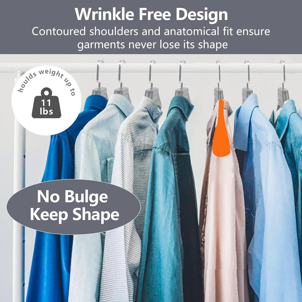DEDU Suit Hangers for Men 40 Pack, Extra Wide Suit Hanger Non Slip Width 17.7...