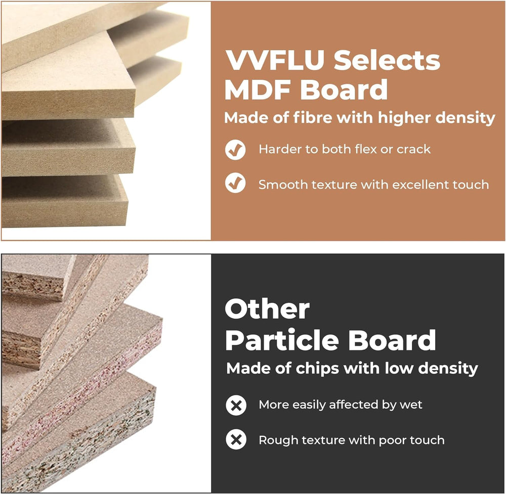 VVFLU Farmhouse Dresser Storage Cabinet Chest of Drawer for Bedroom, 5 Drawer...