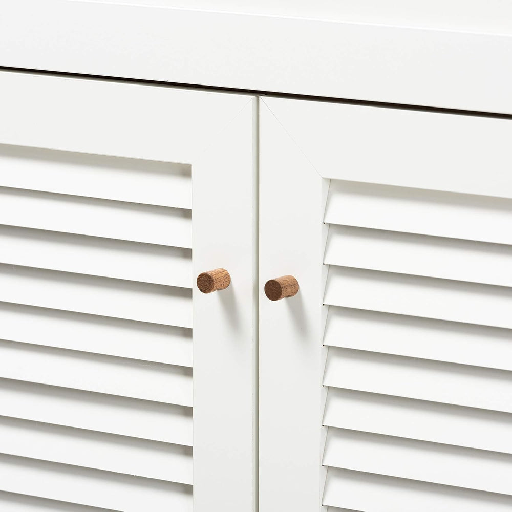 Baxton Studio Shoe Cabinets, White/Walnut