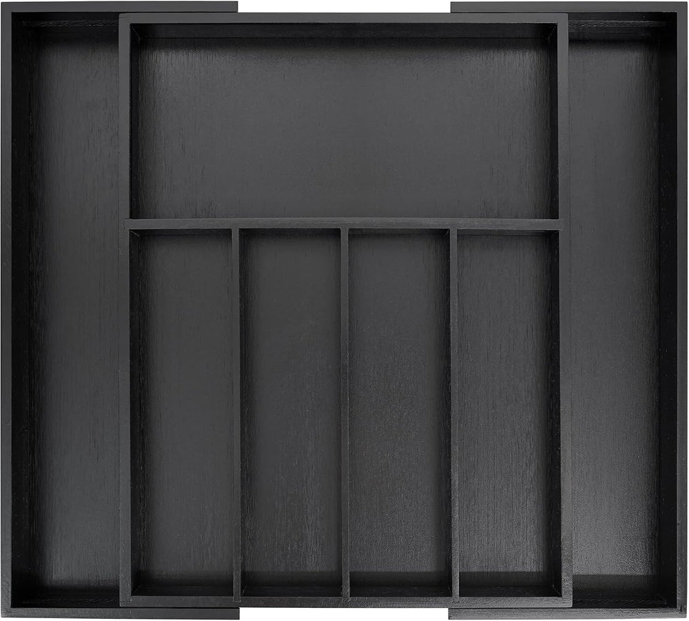VaeFae Bamboo Drawer Organizer, Large, Black