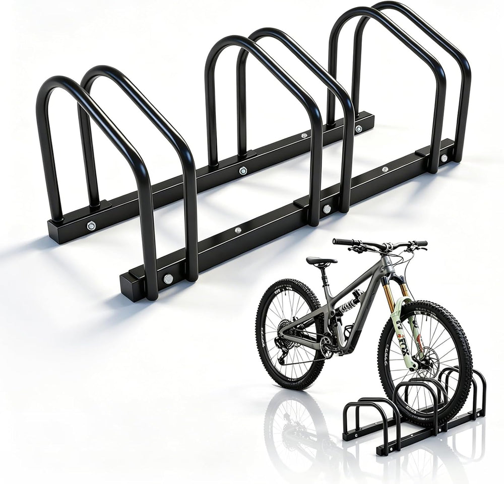 ROSSGO 3-Bike Bike Floor Stand, Floor Bike Rack for Mountain Bike